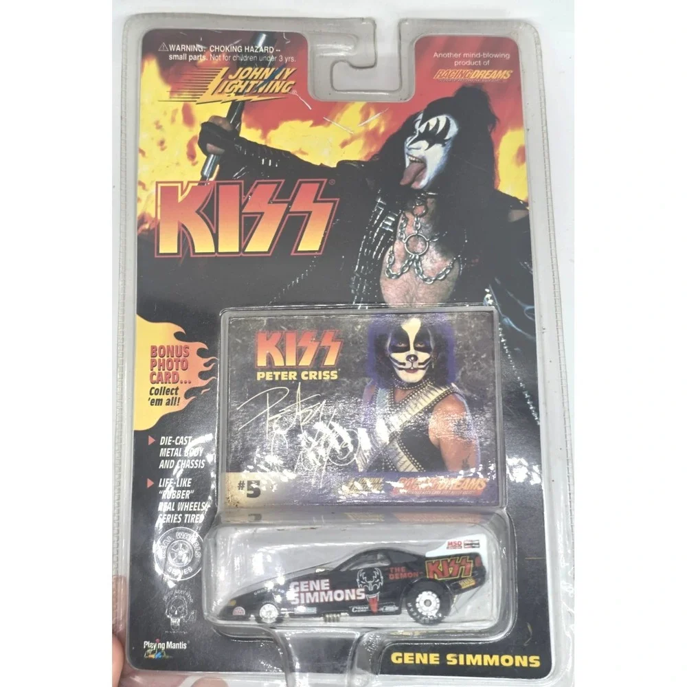 1997 KISS Peter Criss 1:64 Johnny Lightning Card #5 Gene Simmons Metal Body